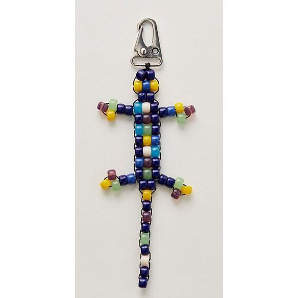 Free People Accessories - Free People Beaded Lizard Bag Charm NWT